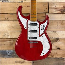 Burns London Barracuda Baritone Electric Guitar, Red - USED