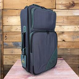Gard Bags Elite Triple Trumpet Compact Gig Bag Navy Grey + Red w/ Aqua Leather