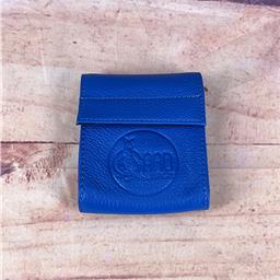 Gard Bags Square shaped leather pouch for two Trumpet / Trombone mouthpiece Leather Electric Blue