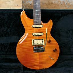 Terry Mcinturff USED Terry McInturff Empress Early 2000s – Amber Flame Maple Top HSS - With Hardshell case