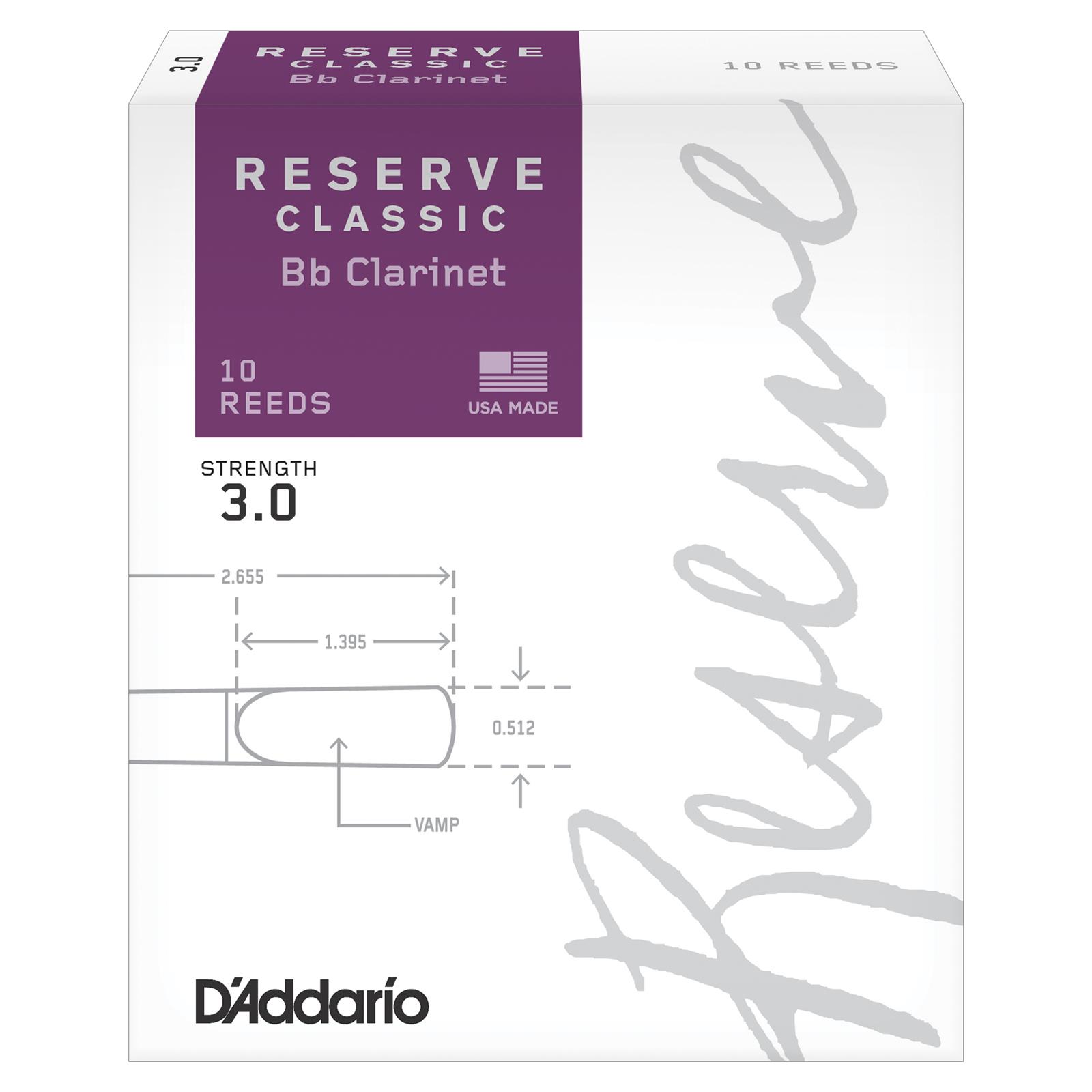 D'addario Classic Clarinet 3 Classic Box 10