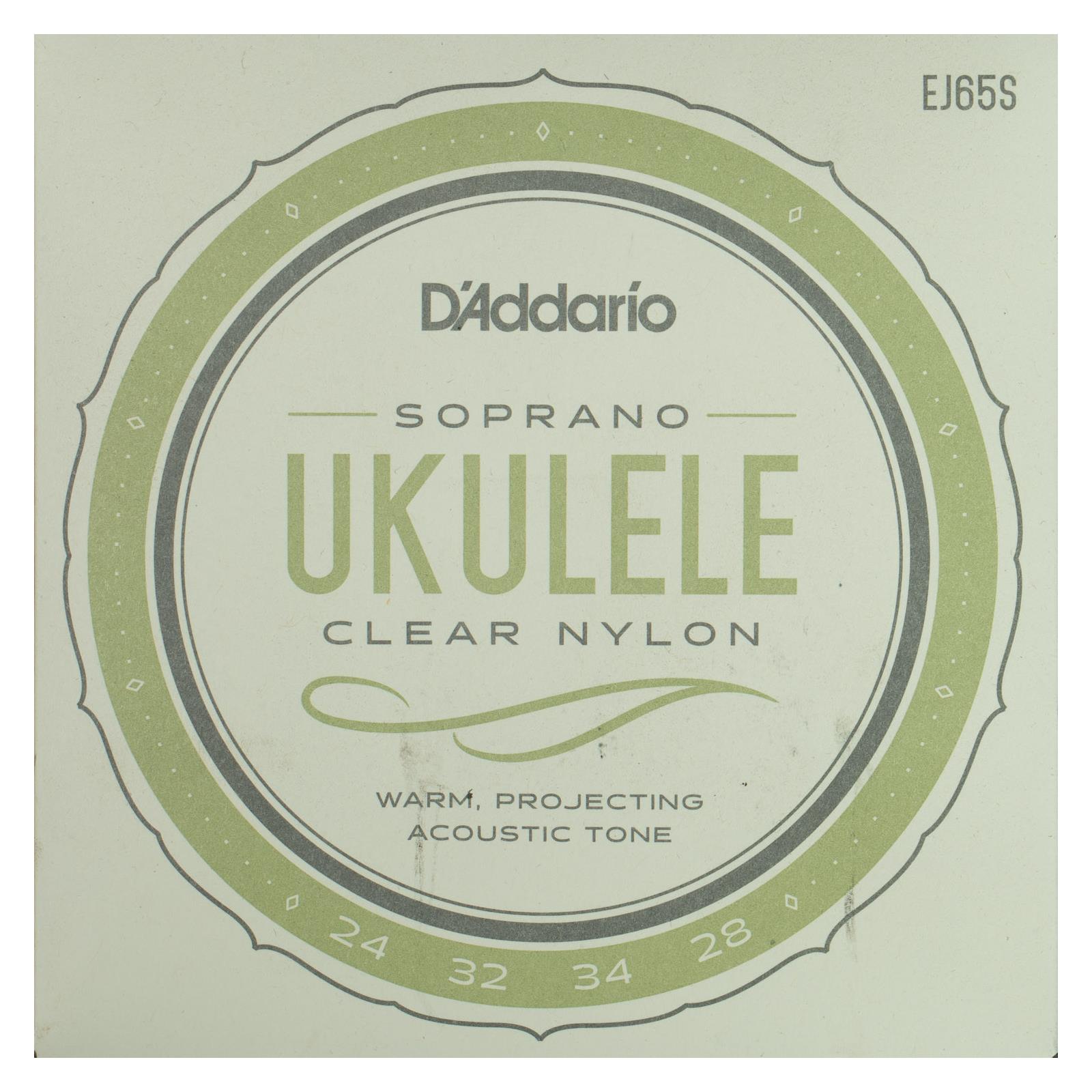D'Addario EJ65S Pro-Arté Custom Extruded Nylon Ukulele Strings, Soprano