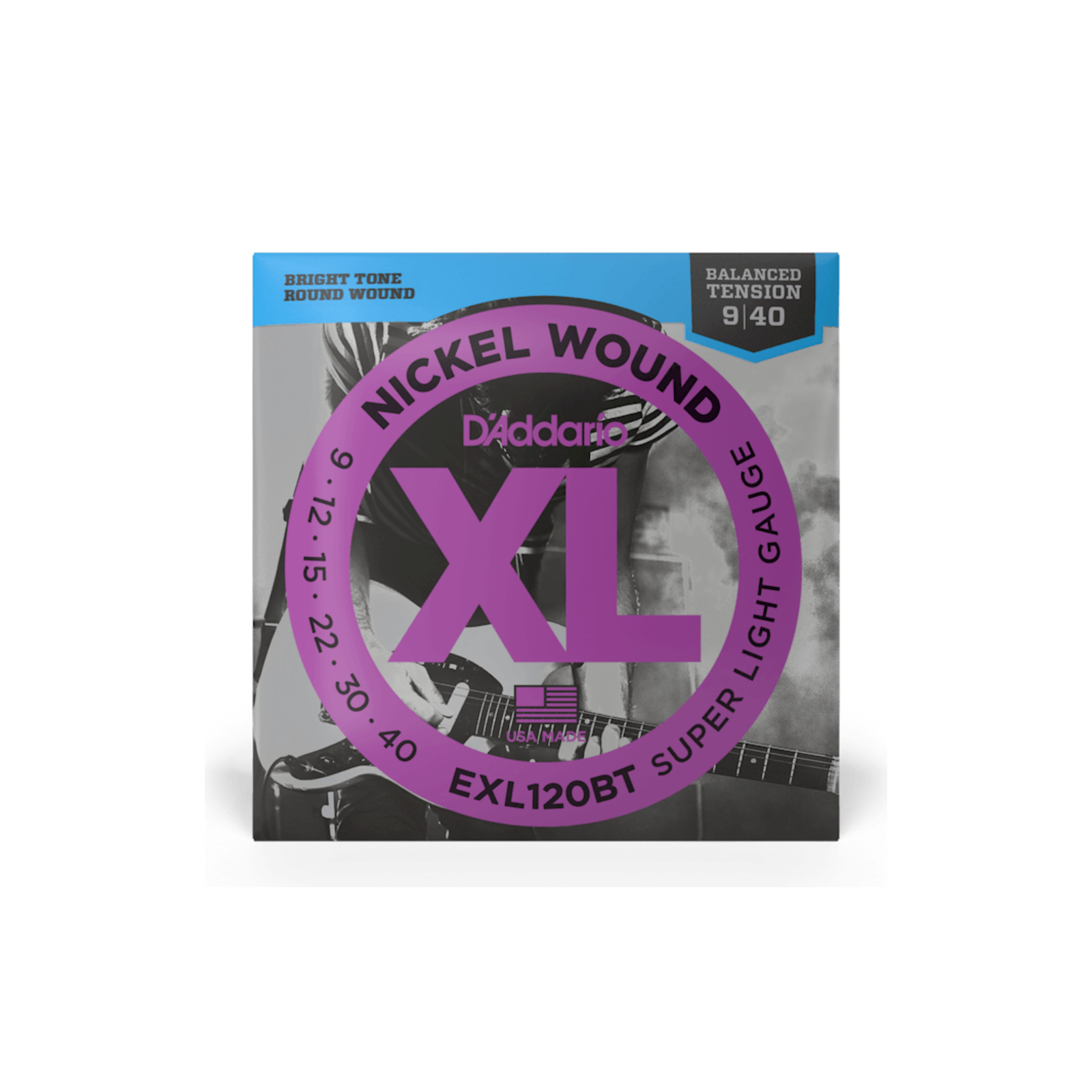 D'Addario 09-40 Super Light Balanced Tension, XL Nickel Electric Guitar Strings