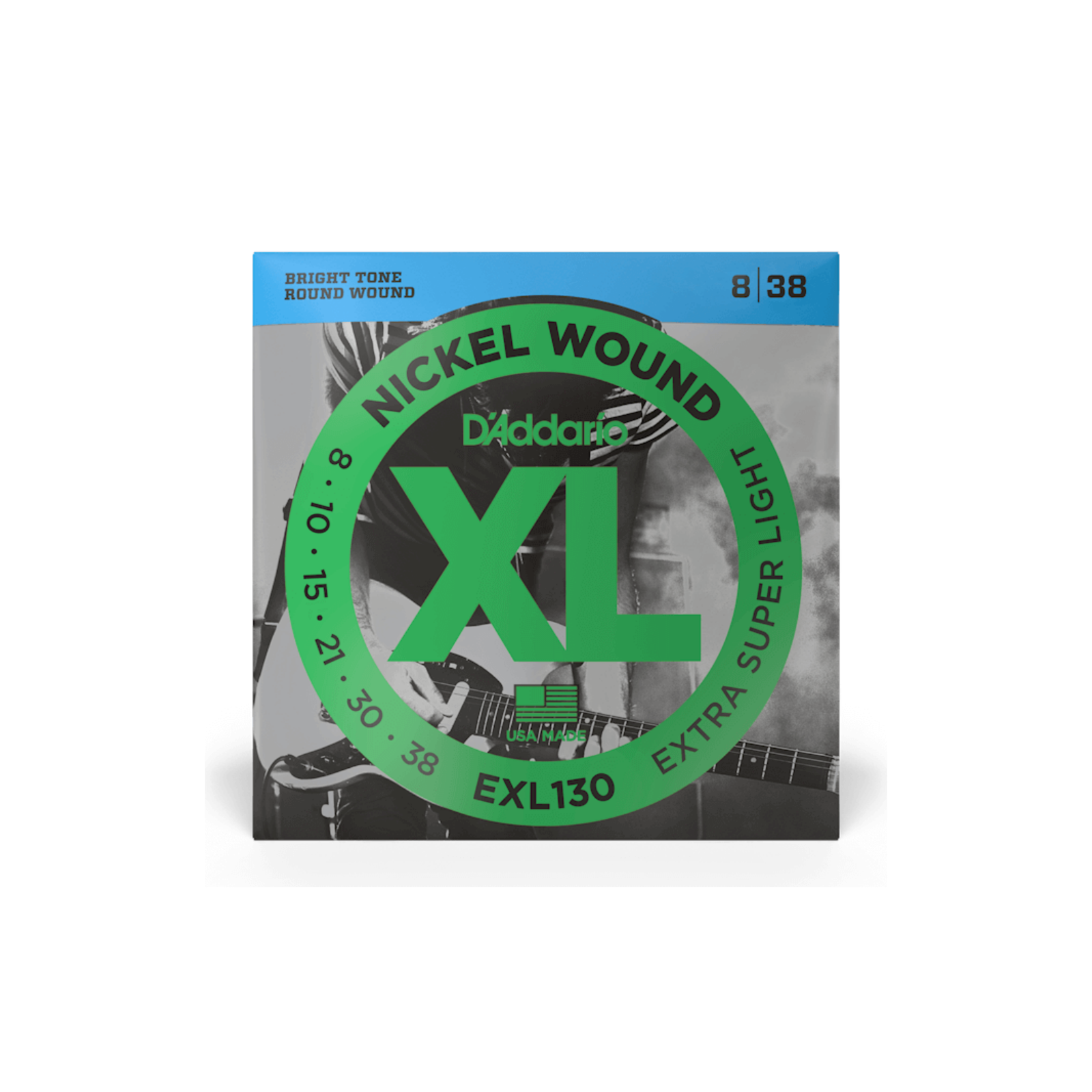 D'Addario 08-38 Extra Super Light, XL Nickel Electric Guitar Strings