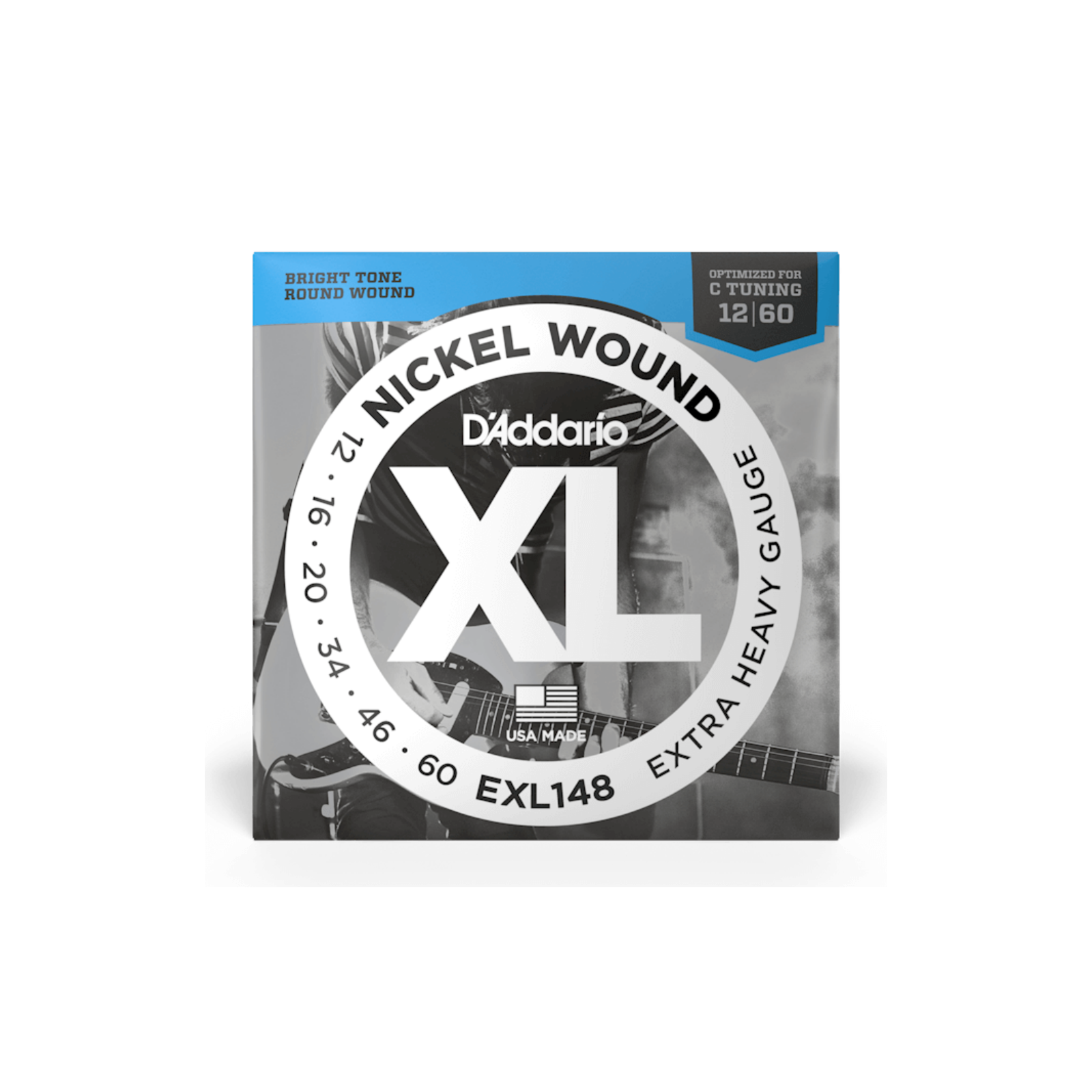 D'Addario 12-60 Extra Heavy, XL Nickel Electric Guitar Strings