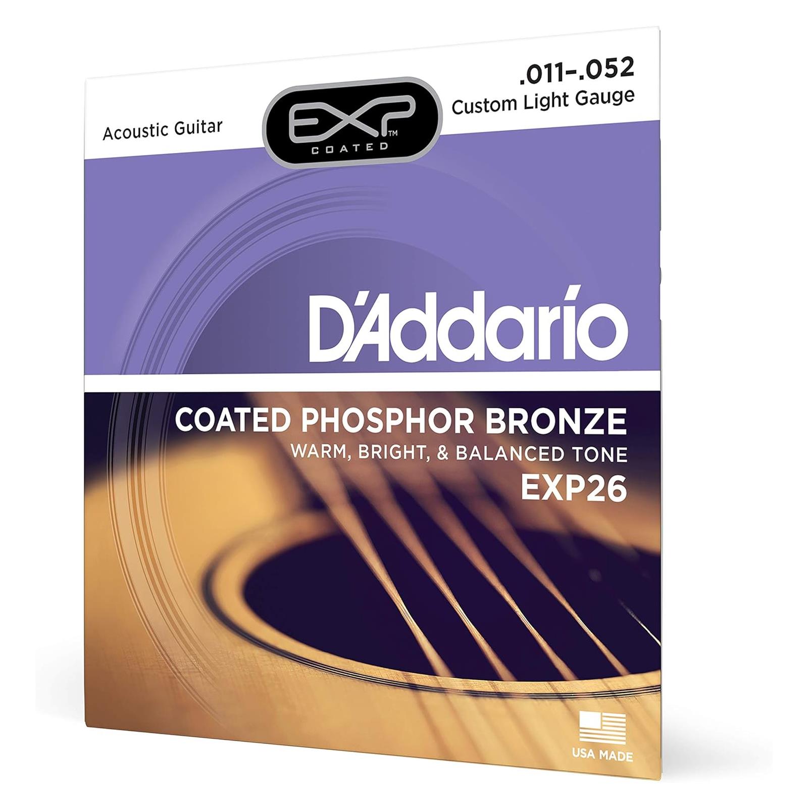 D'Addario 11-52 Acoustic Coated Phosphor Custom Light
