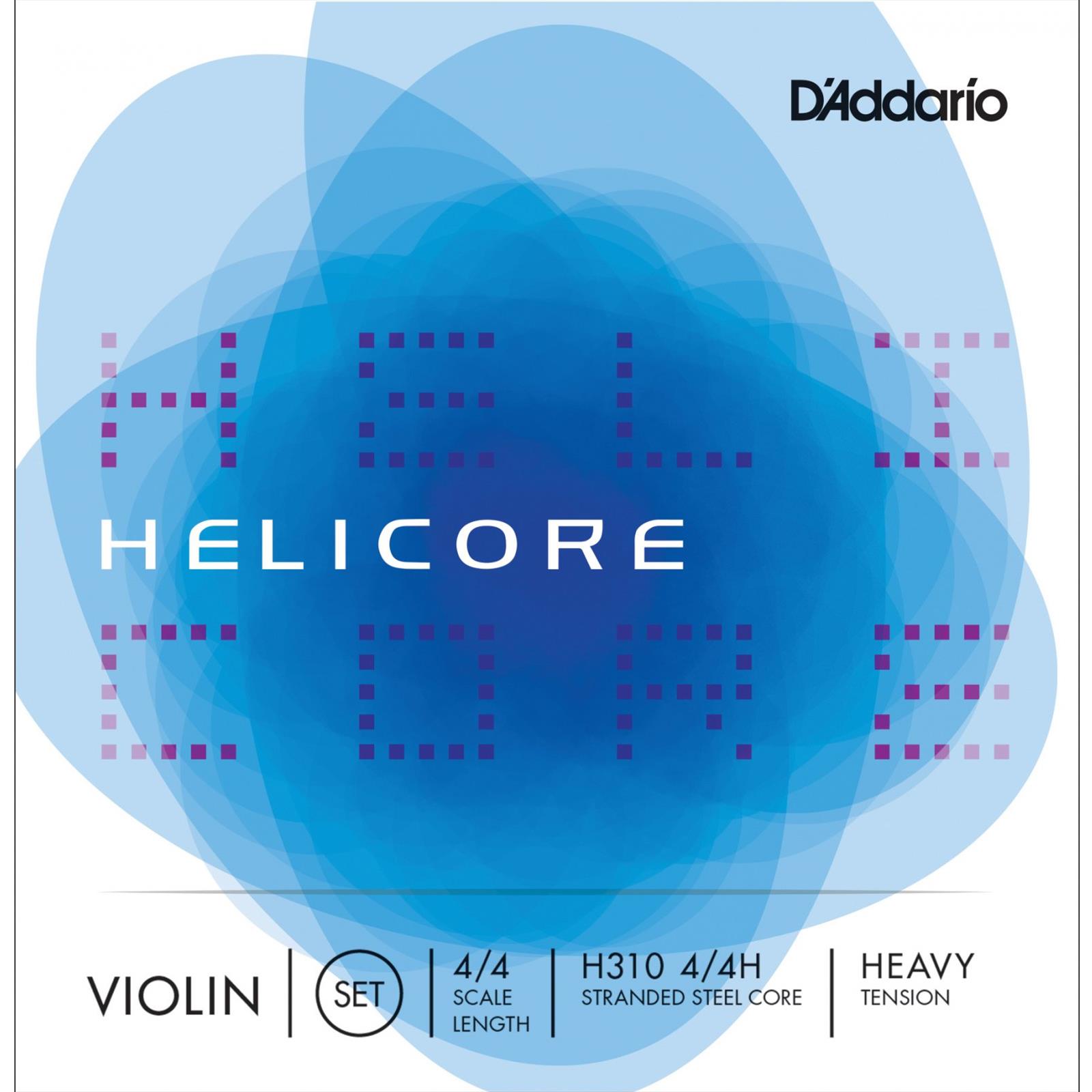 Helicore Violin String Set, 4/4 Scale, Medium Tension