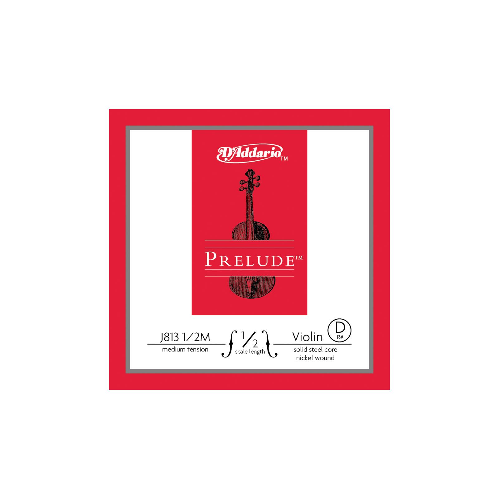 Prelude Strings Violin Single D String, 1/2 Scale, Medium Tension