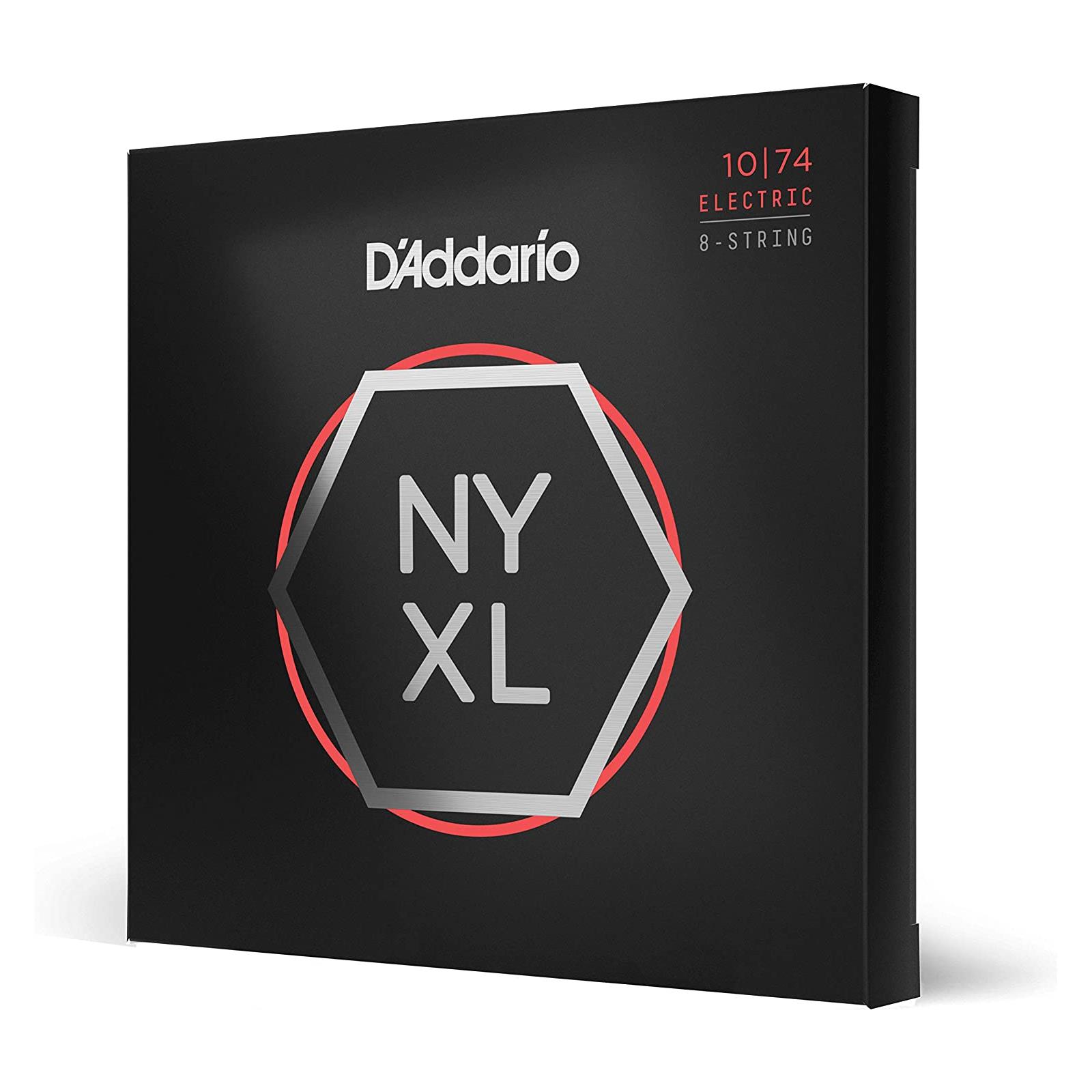 D'Addario 10-74 Light Top/Heavy Bottom 8-String, NYXL Electric Guitar Strings
