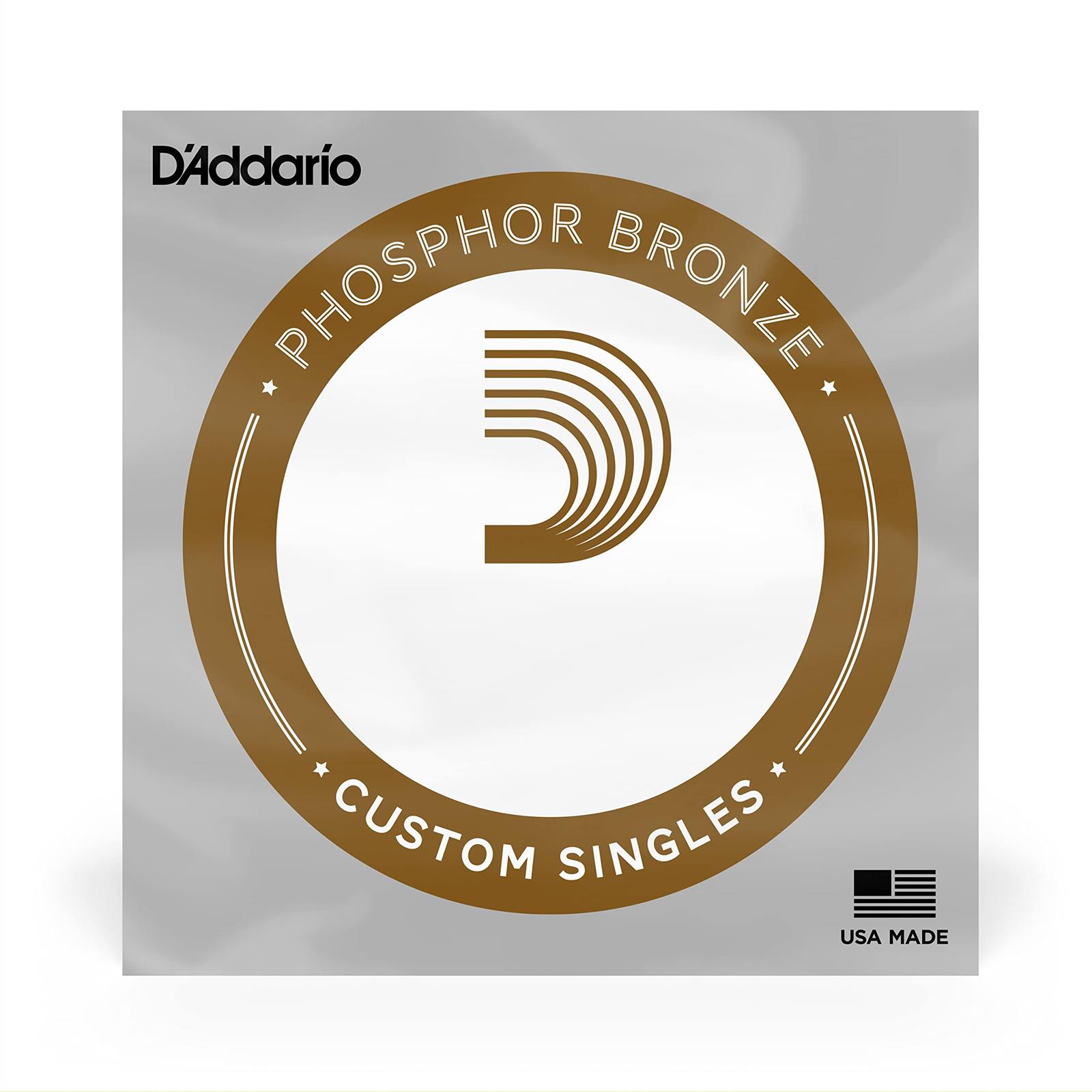 D'Addario  PB024 Phosphor Bronze Wound Acoustic Guitar Single String, .024