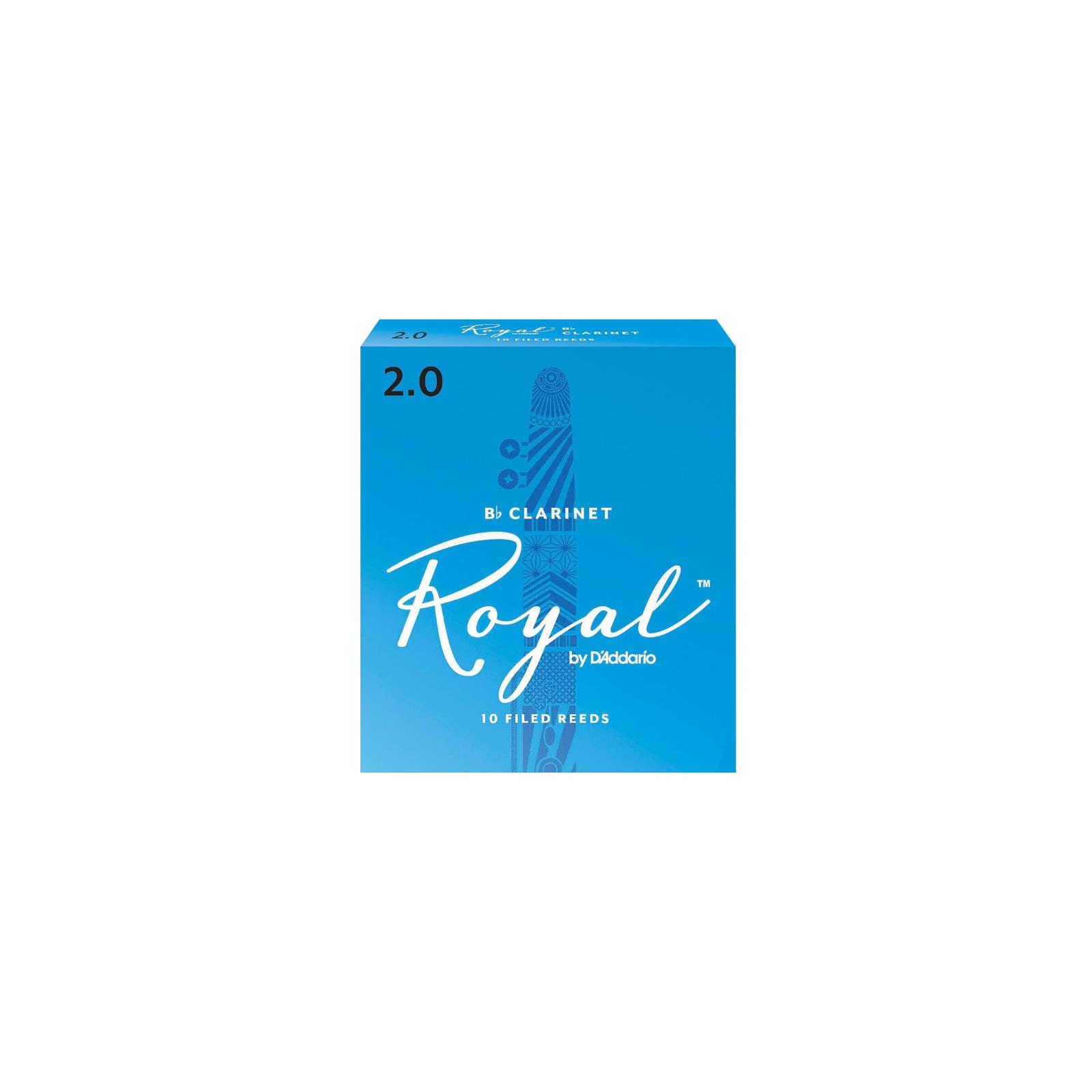 Rico Royal Bb Clarinet Reeds, Strength 2, 10-pack