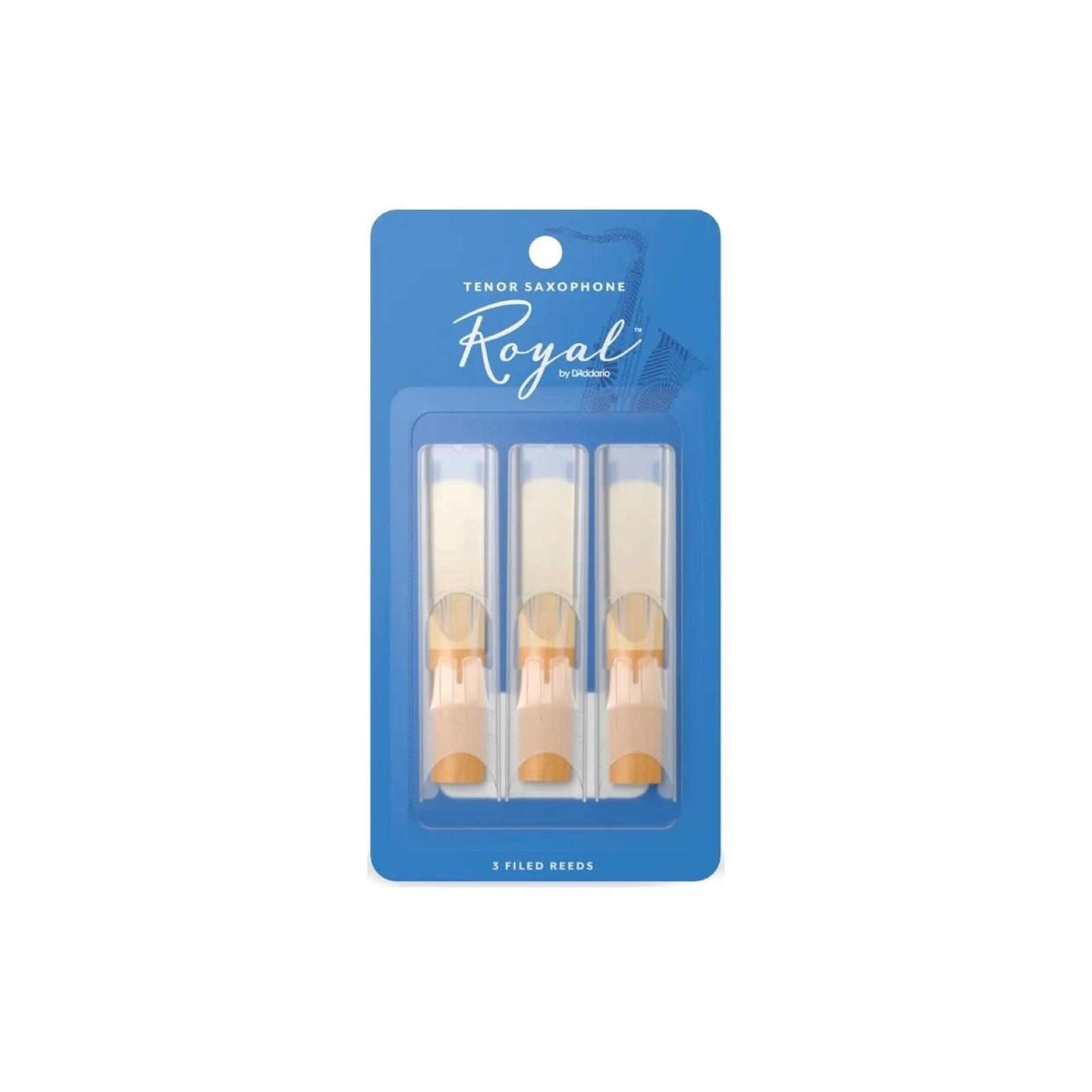 Rico Royal Tenor Sax Reeds, Strength 3, 3-pack