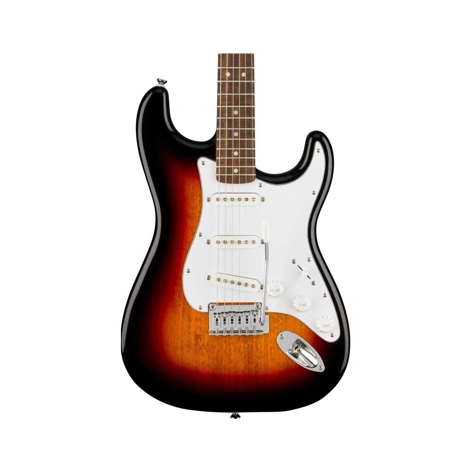 Squier Affinity Series Stratocaster, Laurel Fingerboard, White Pickguard, 3-Color Sunburst