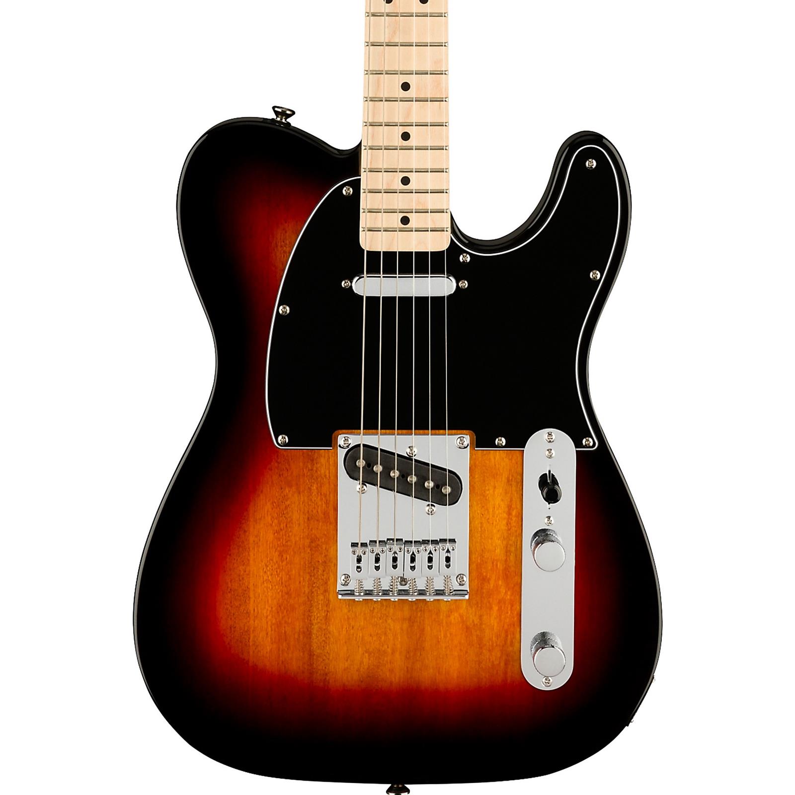 Squier Affinity Series Telecaster, Maple Fingerboard, Black Pickguard, 3-Color Sunburst