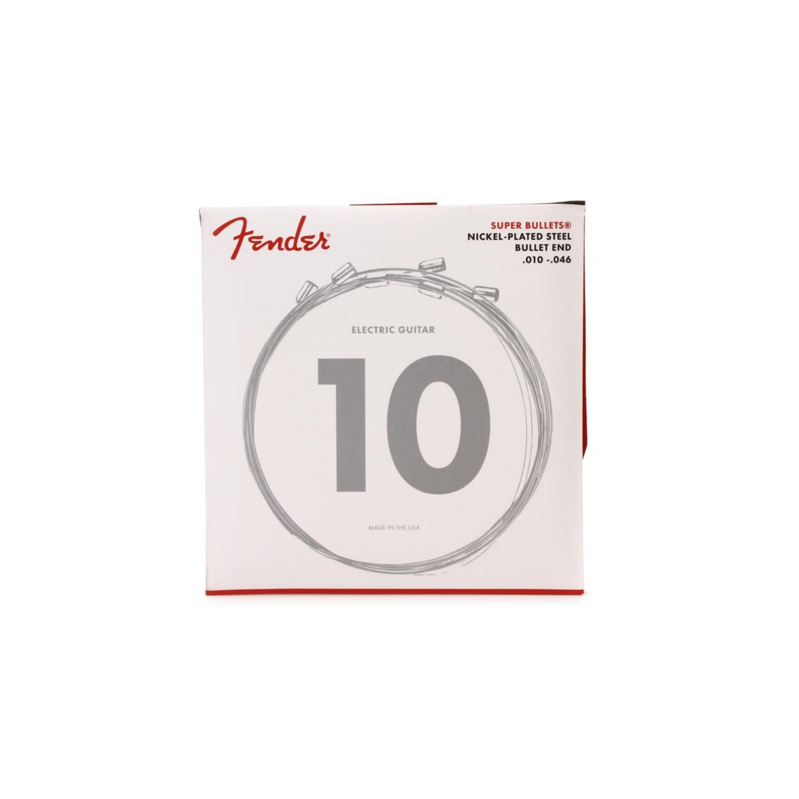 Fender Super Bullet® Strings, Nickel Plated Steel, Bullet End, 3250R Gauges .010-.046, (6)
