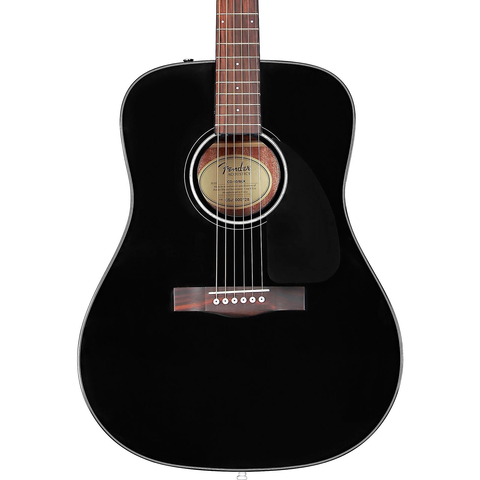 Fender CD-60 Dreadnought V3 with Case, Walnut Fingerboard, Black