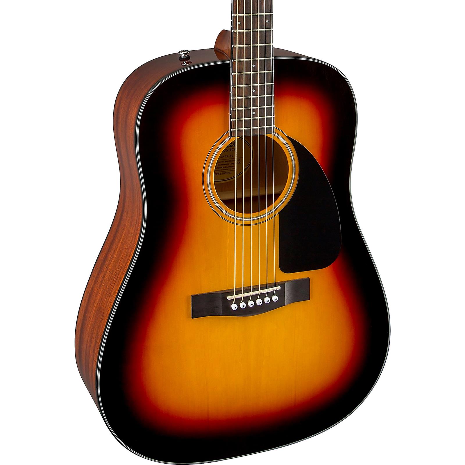 Fender CD-60 Dreadnought V3 with Case, Walnut Fingerboard, Sunburst