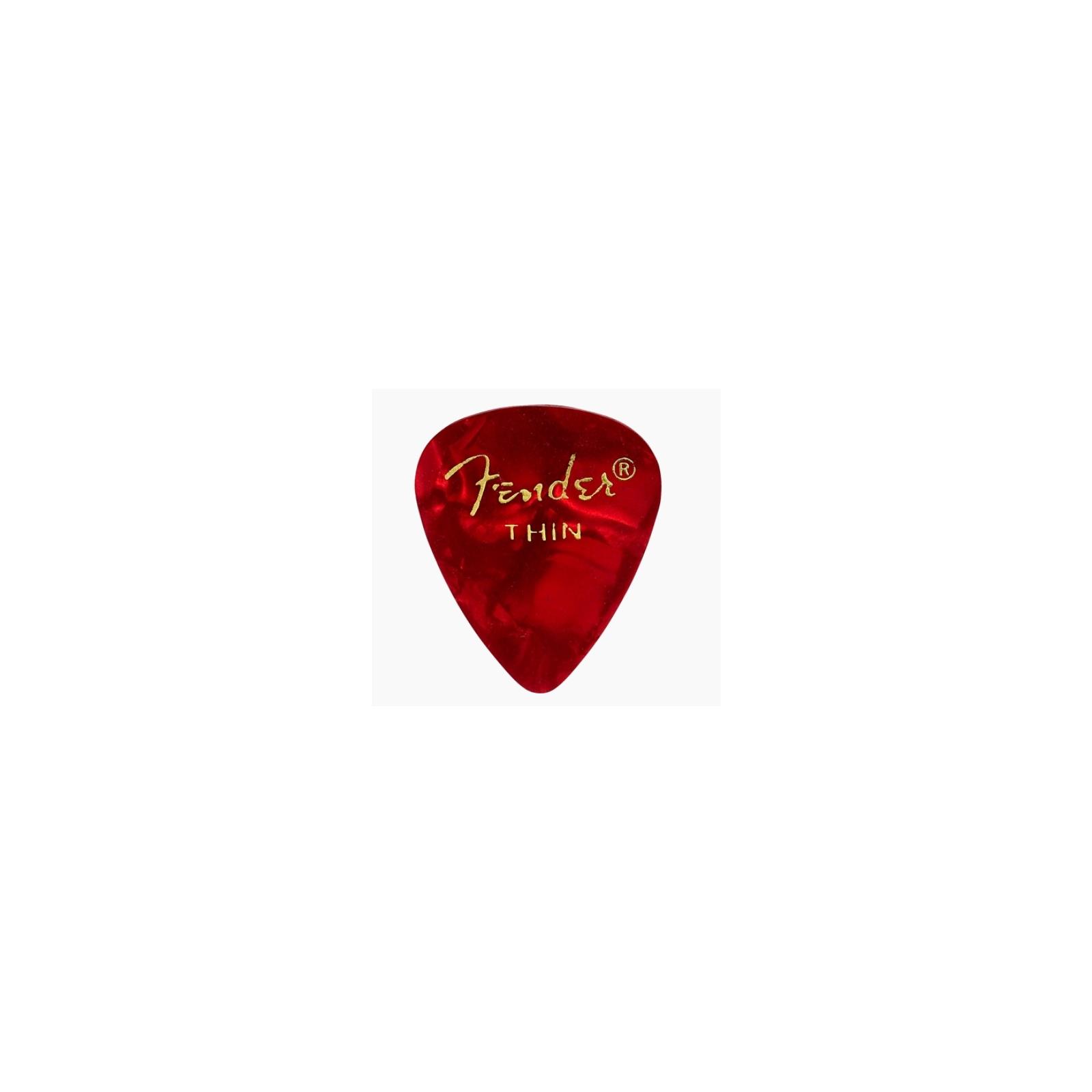 Fender Premium Celluloid 351 Shape Picks, Thin, Red Moto, 12-Pack