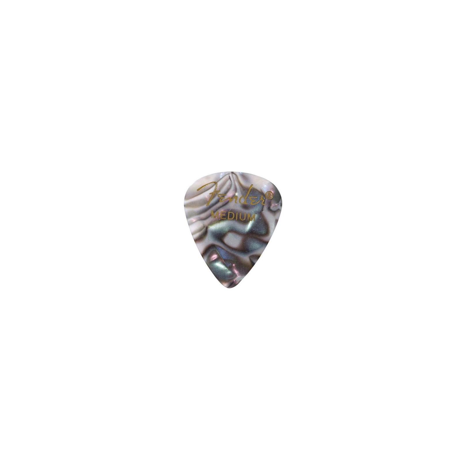 Fender Premium Celluloid 351 Shape Picks, Medium, Abalone, 12-Pack
