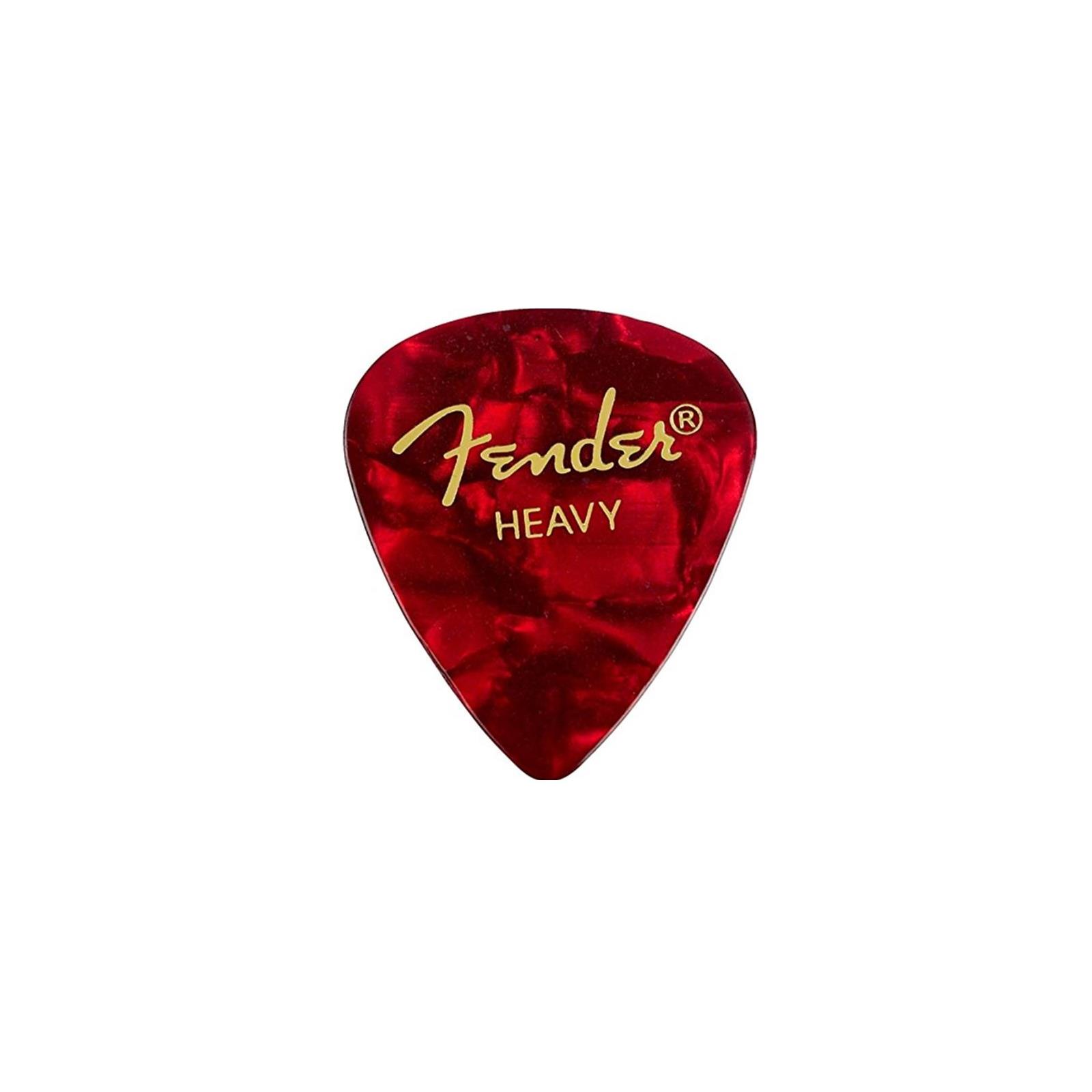 Fender Premium Celluloid 351 Shape Picks, Heavy, Red Moto, 12-Pack