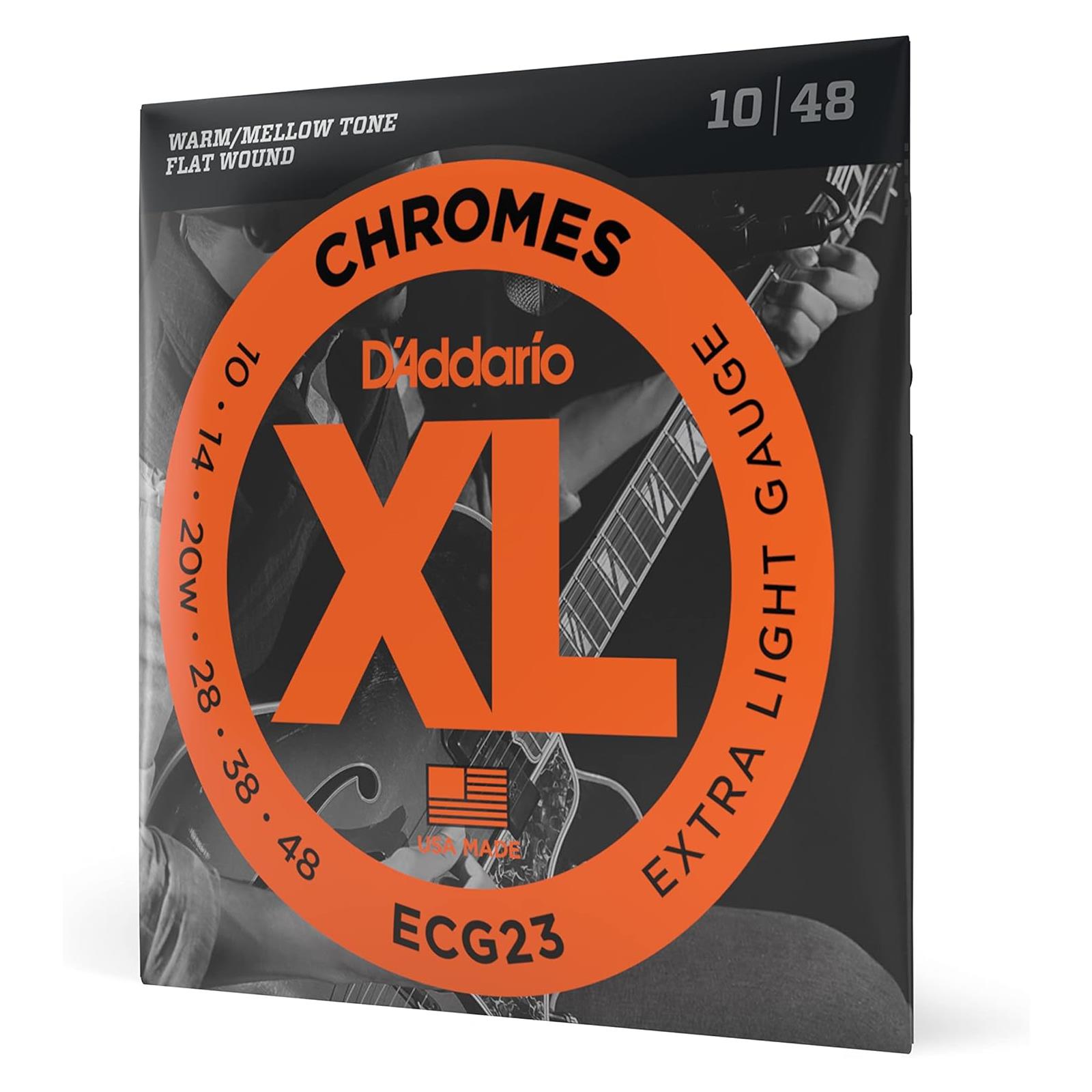D'Addario 10-48 Extra Light, XL Chromes Electric Guitar Strings