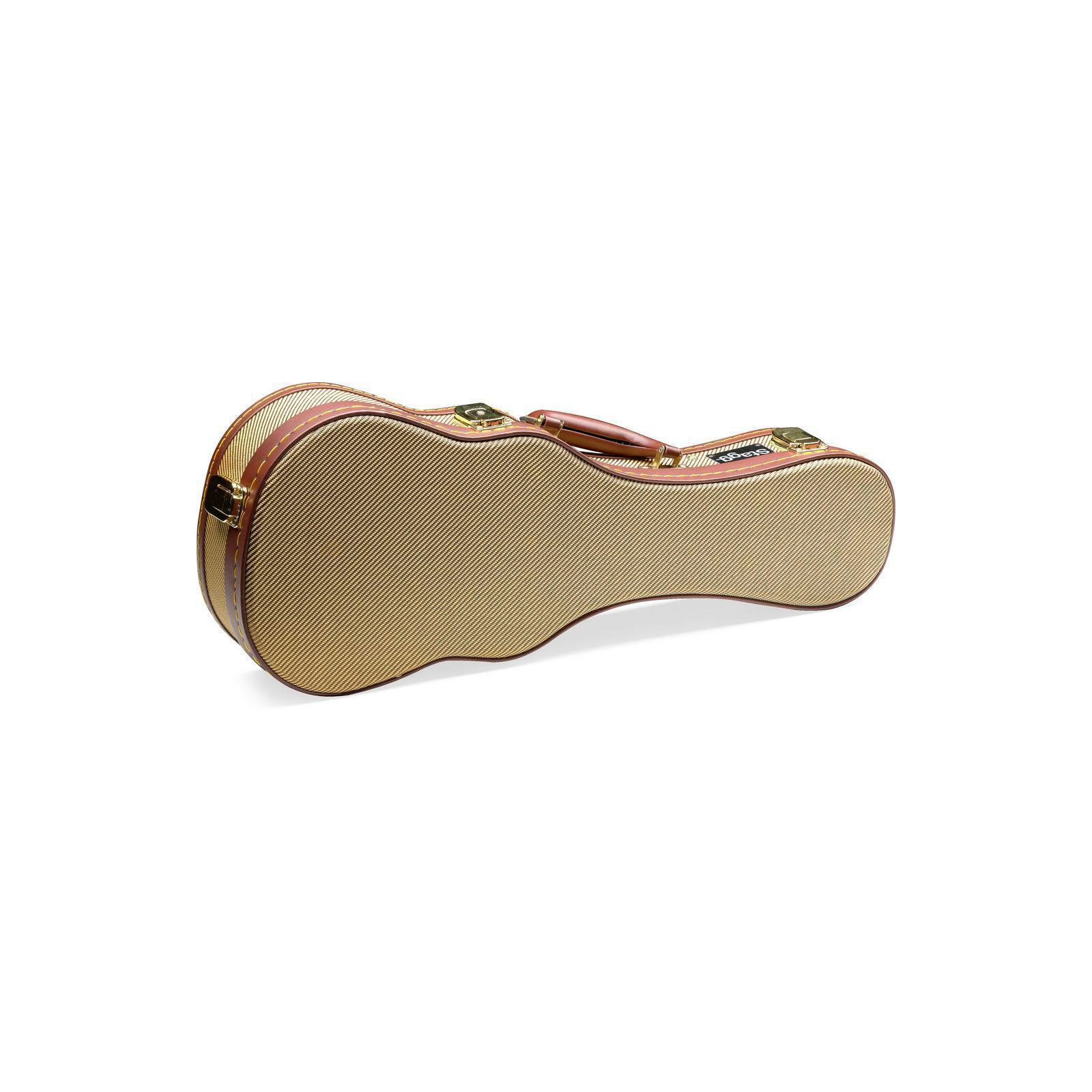 Stagg Baritone Ukulele Tweed Hard Case