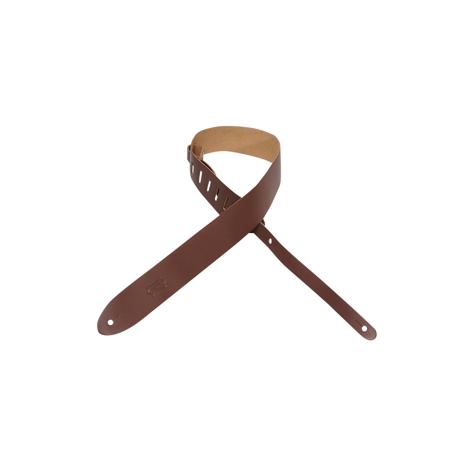 LEVY'S 2" Wide Brown Genuine Leather Guitar Strap.