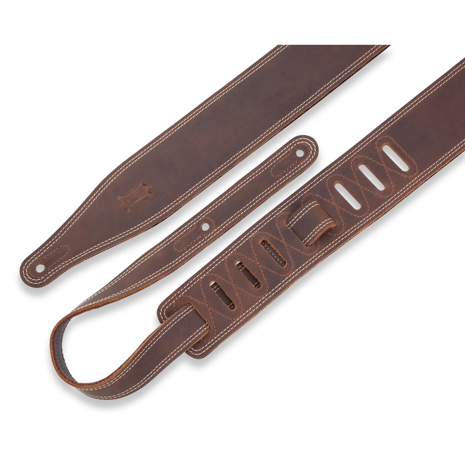 LEVY'S 2.5" Wide Garment Leather Guitar Strap