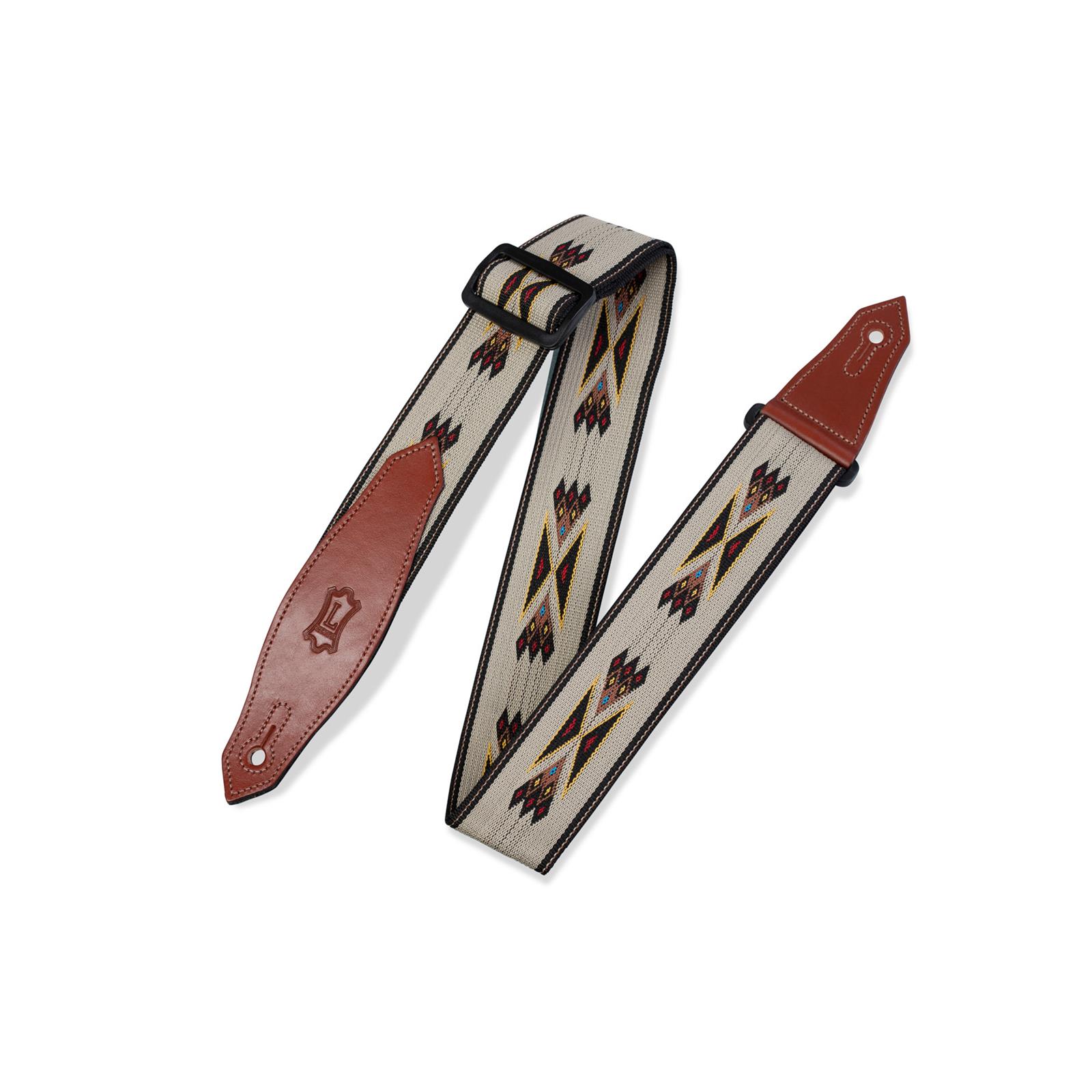 LEVY'S 2" Wide Tan Woven Guitar Strap.