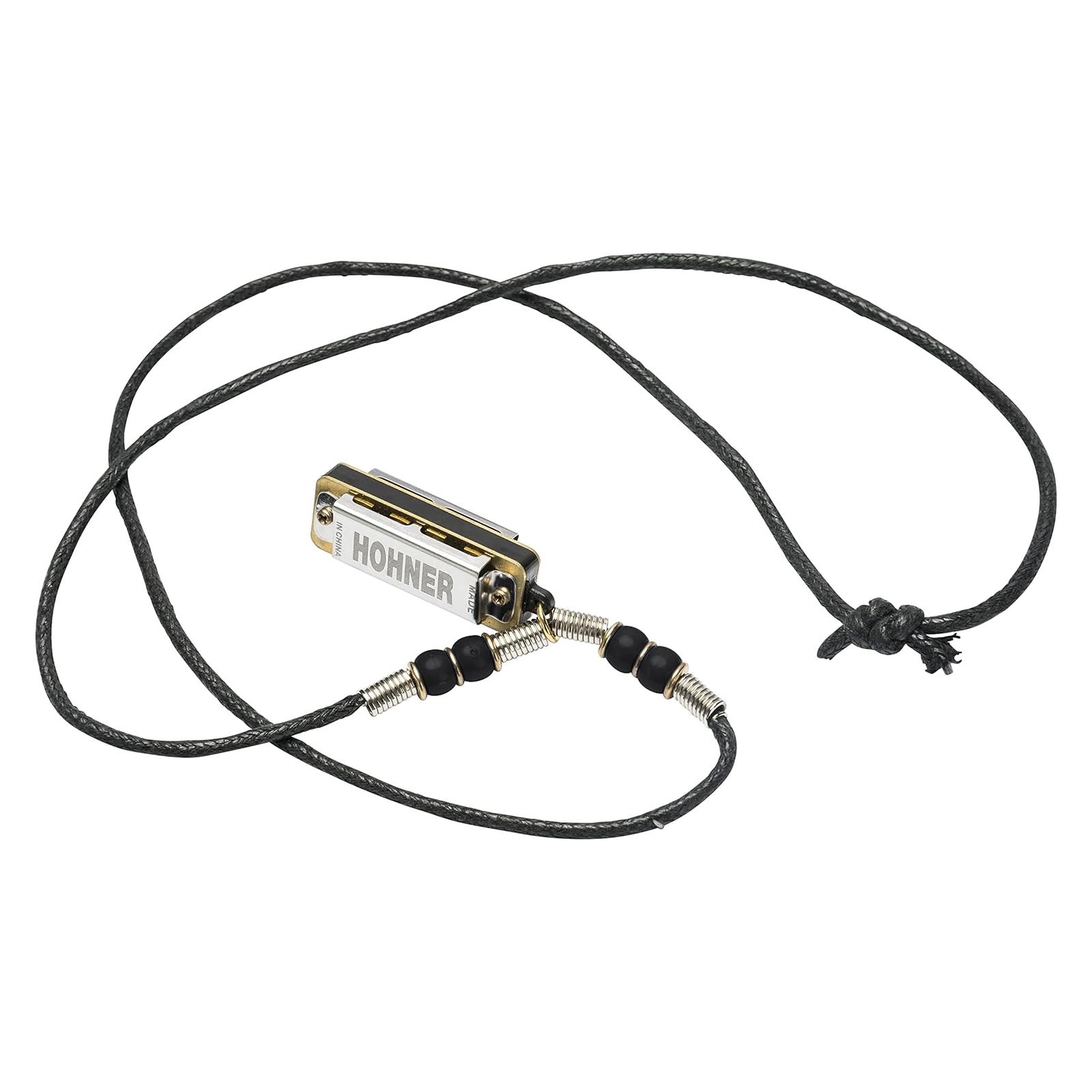 Hohner Mini Harmonica Necklace Black