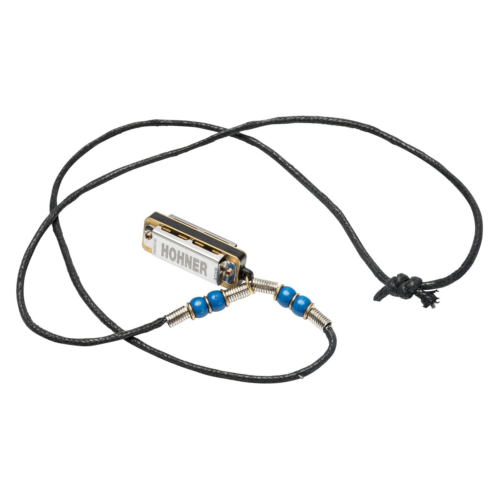 Hohner Mini Harmonica Necklace Dark Blue