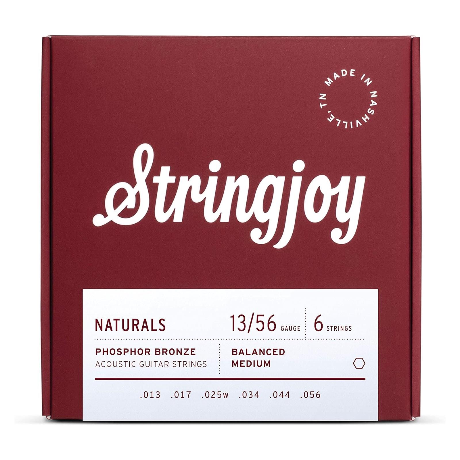 Stringjoy Naturals | Medium Gauge (13-56) Phosphor Bronze Acoustic Guitar Strings