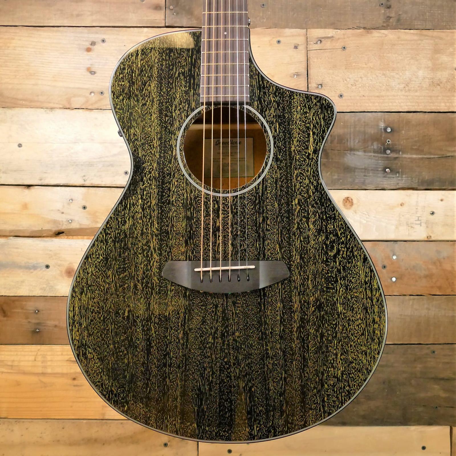 Breedlove ECO Rainforest S Concert CE Acoustic-Electric Guitar, Black Gold