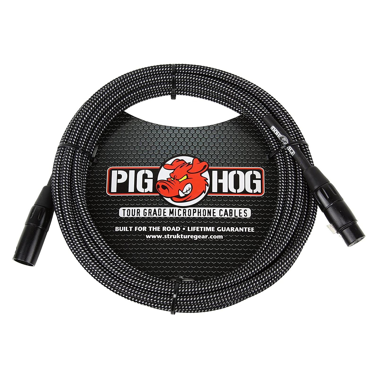 PigHog 20" XLR Vintage Mic Black & White