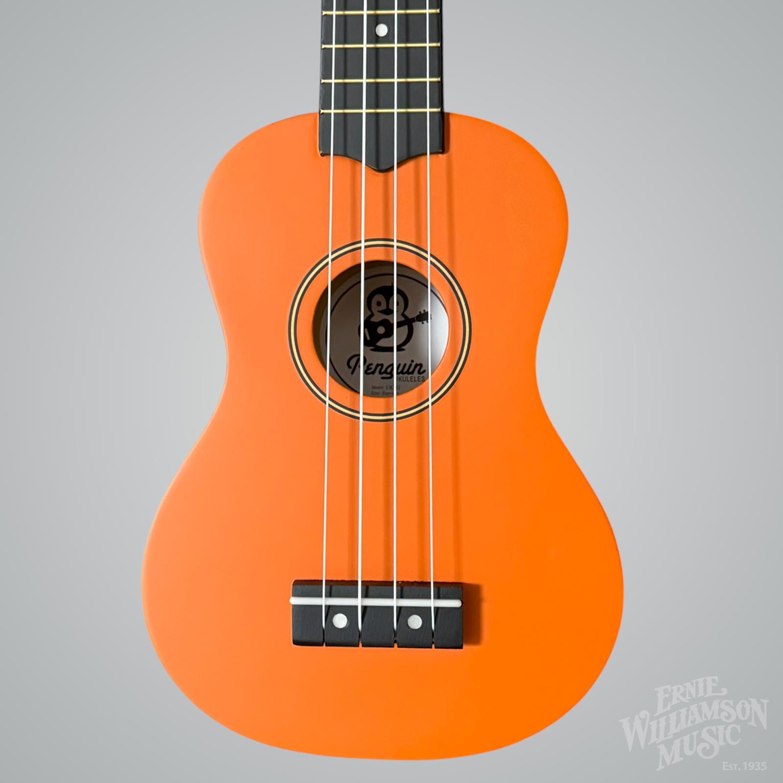Amahi Soprano Penguin Ukulele, Sunset Orange PGUKOR, w/ Bag