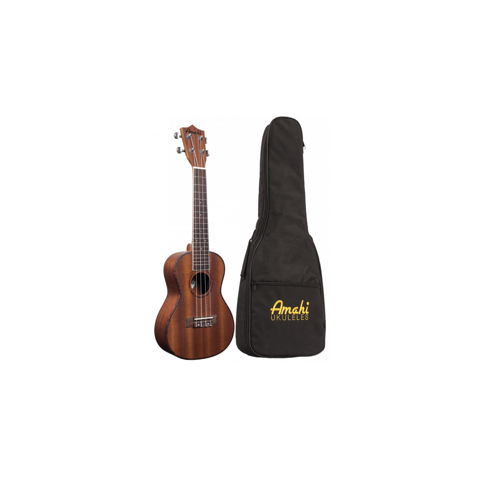 Amahi Concert Select Mahogany Top, Back, Sides UK220C, w/ Bag
