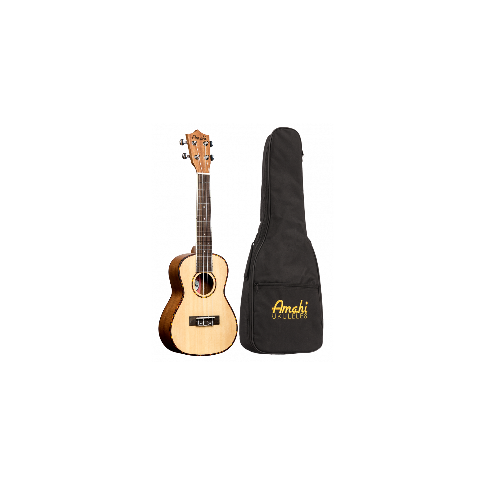 Amahi Concert Spruce Top, Mahogany Back & Sides UK225C, w/ Bag