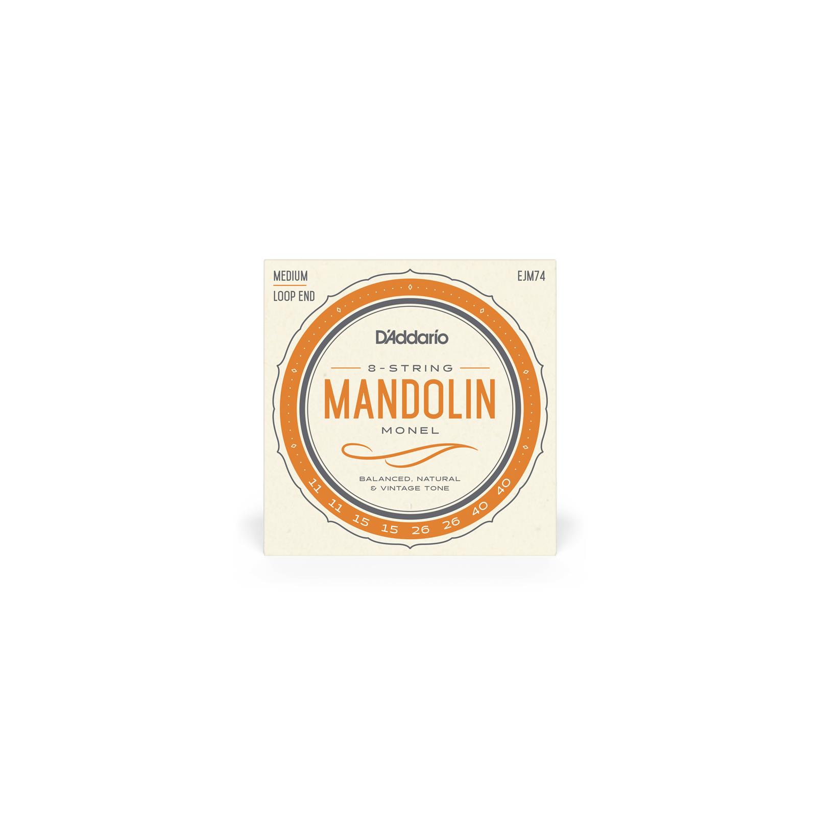 D'Addario EJM74 Monel Mandolin Strings, Medium, 11-40