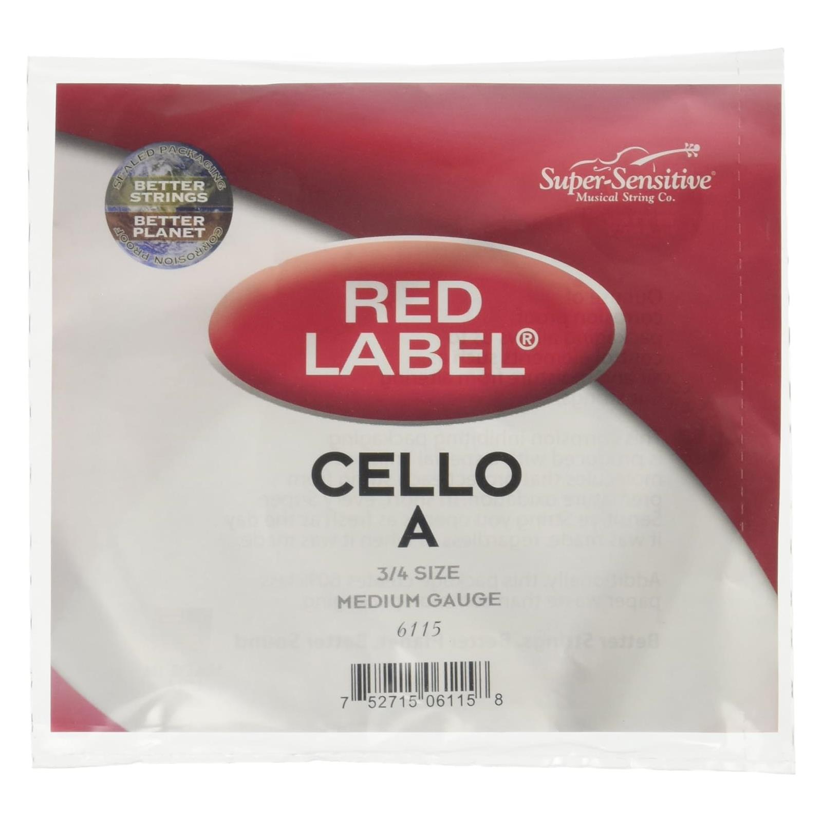 Red Label Cello A Single String 3/4 Medium