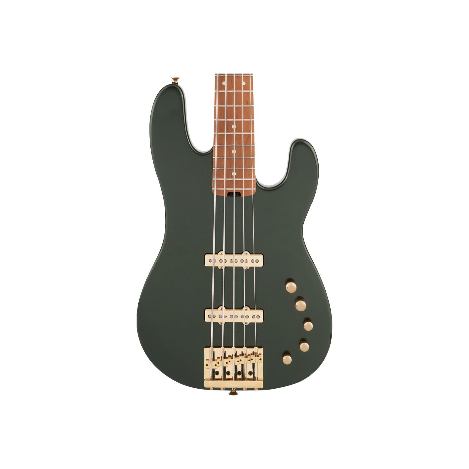 Charvel Pro-Mod San Dimas® Bass JJ V, Caramelized Maple Fingerboard, Lambo Green Metallic