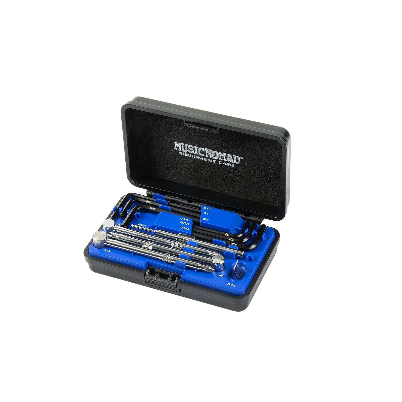 Music Nomad Premium Guitar Tech Truss Rod Wrench Set w/ Case - 11 pcs