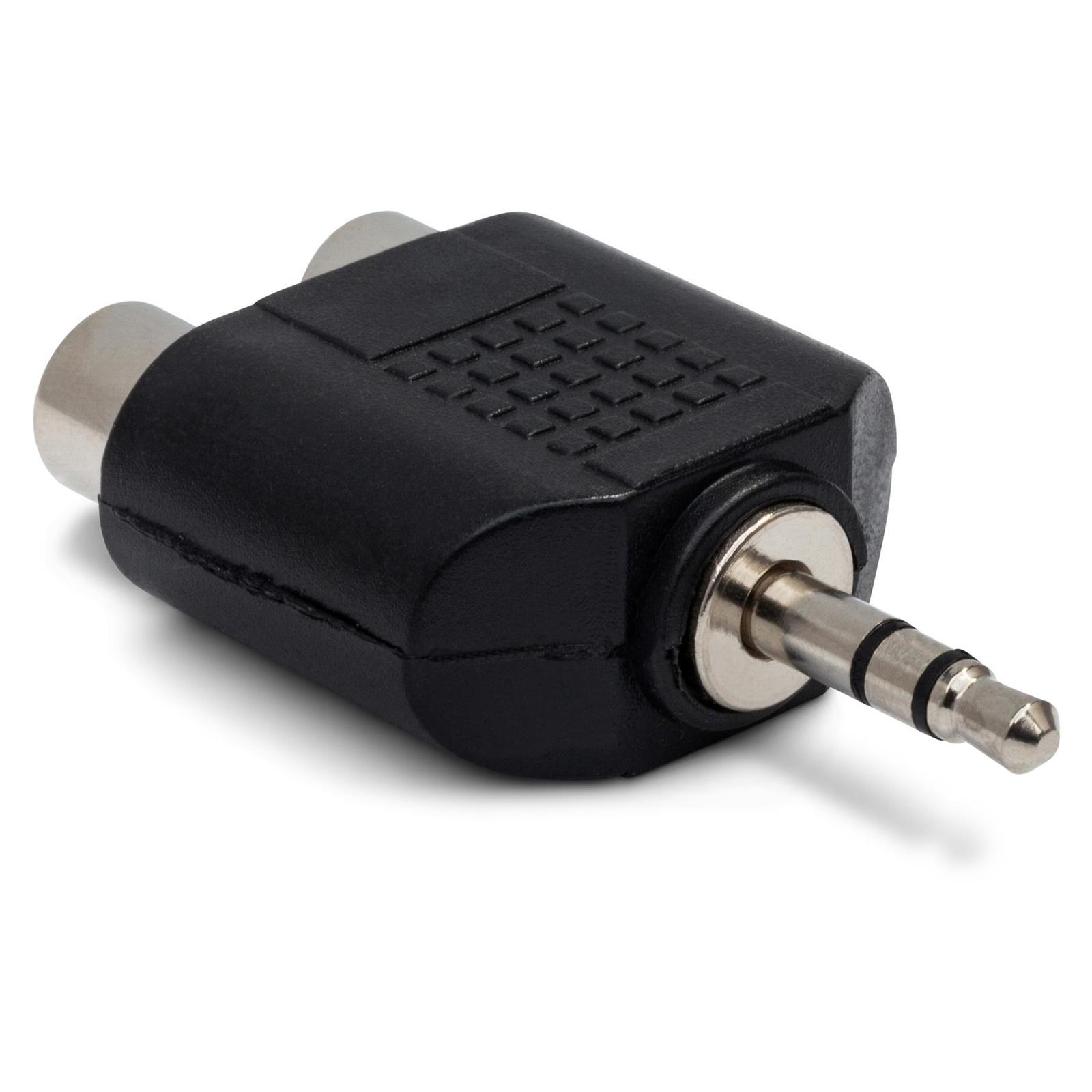 Hosa dual RCA female to 3.5 mm male adaptor