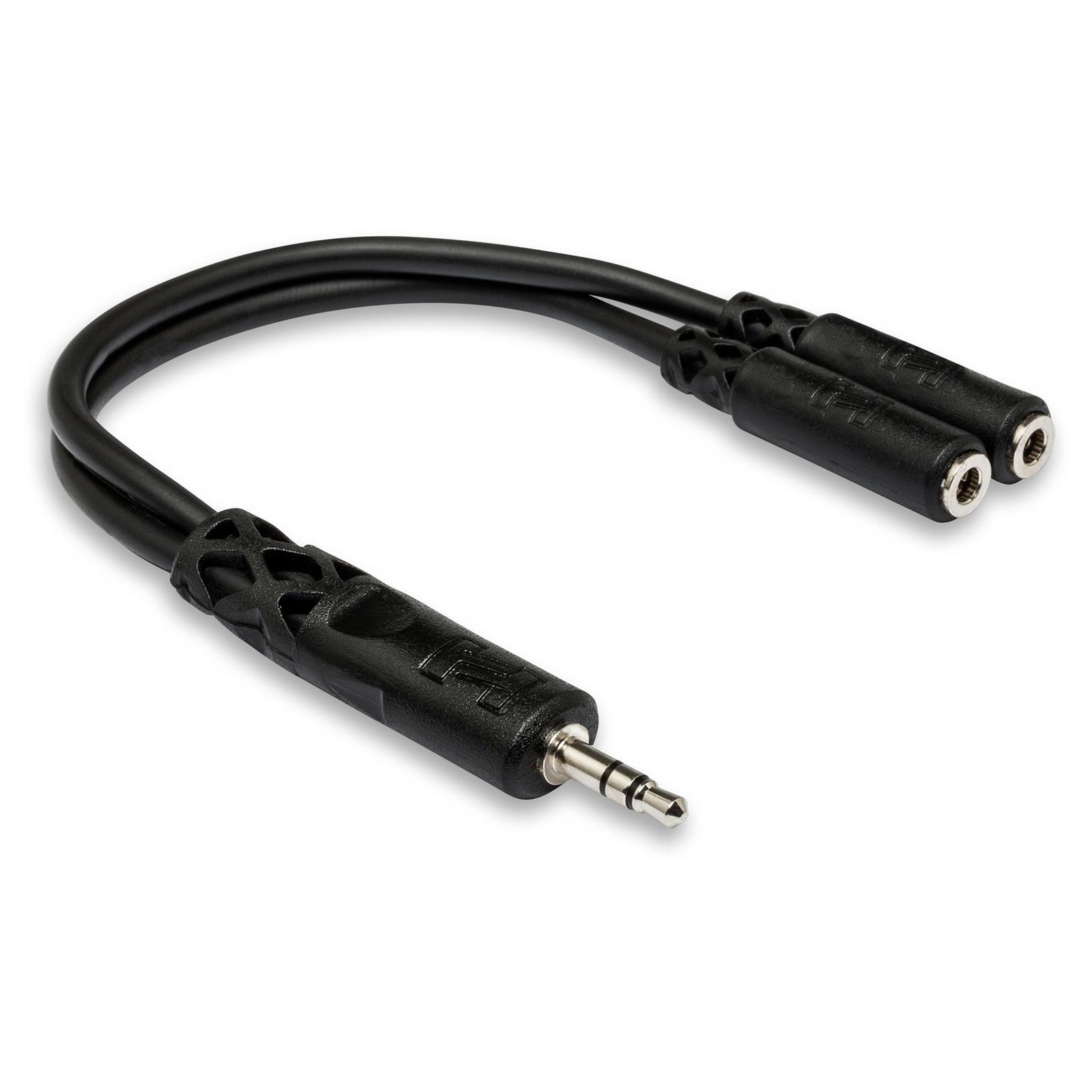 Hosa 3.5 mm TRS Y Cable 1 male to 2 female