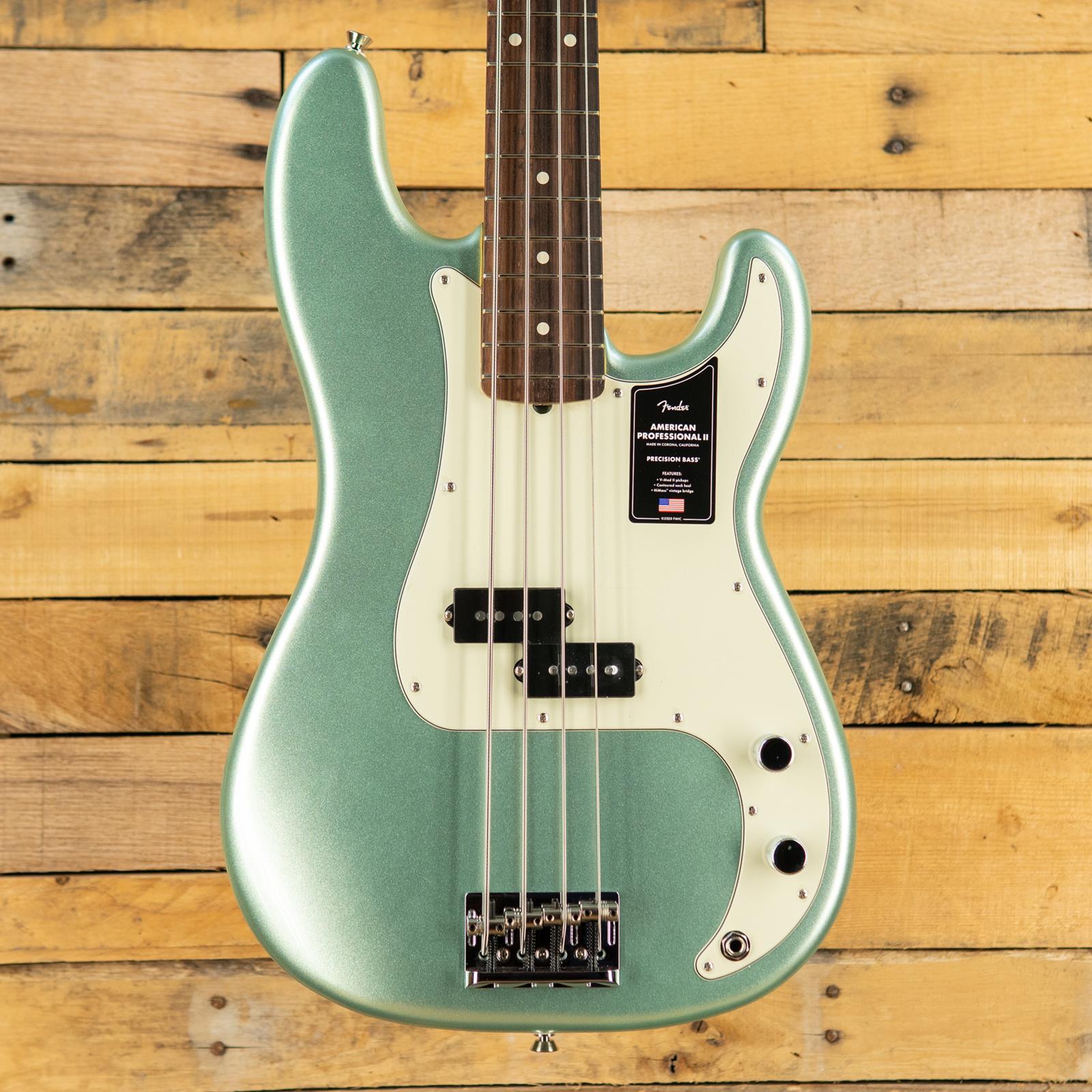 Fender American Professional II Precision Bass, Rosewood Fingerboard, Mystic Surf Green