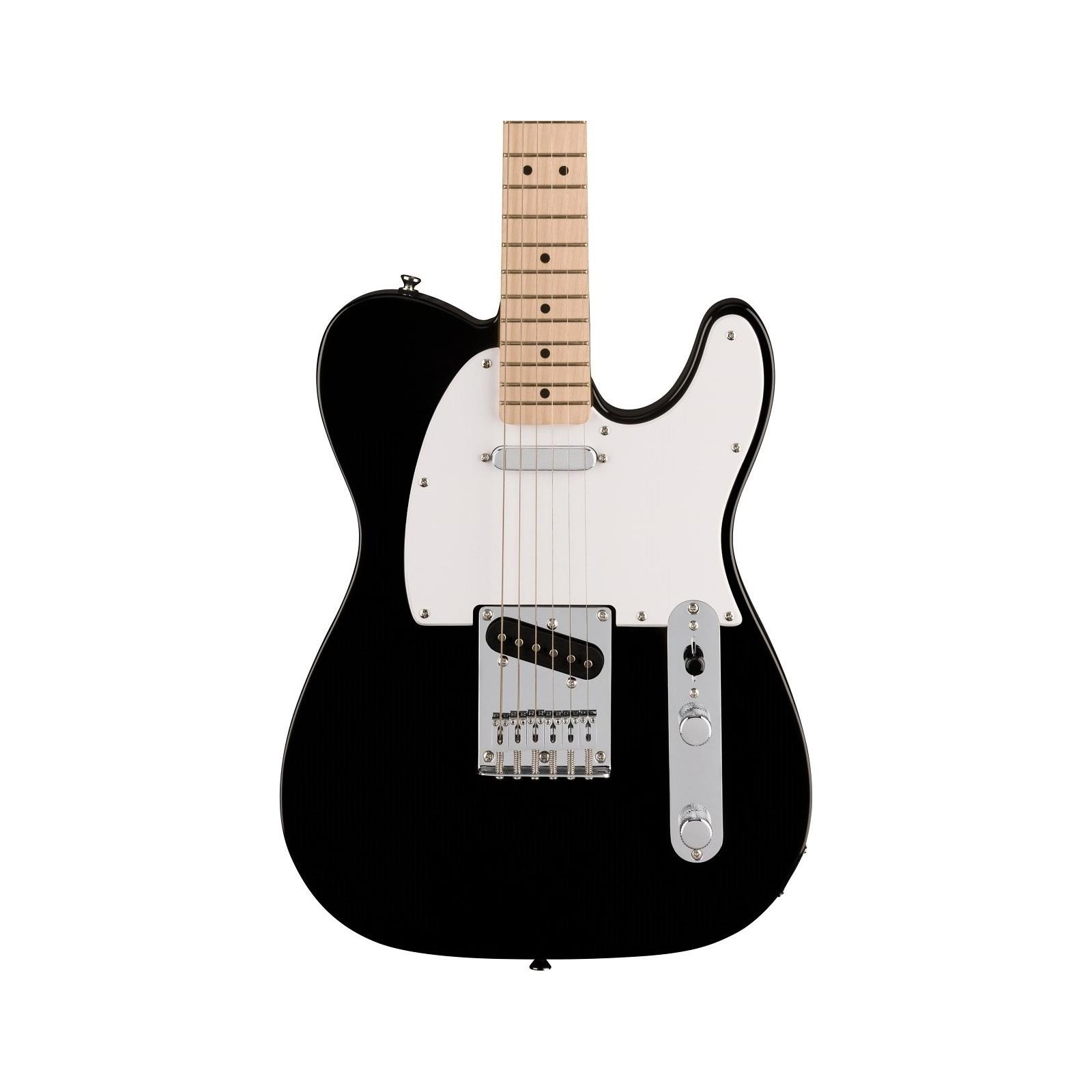 Squier Sonic Telecaster, Maple Fingerboard, White Pickguard, Black