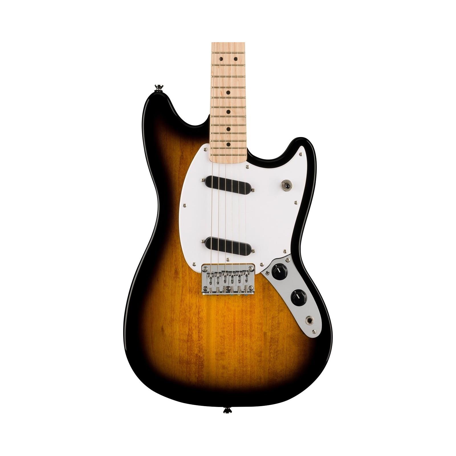 Squier Sonic Mustang, Maple Fingerboard, White Pickguard, 2-Color Sunburst