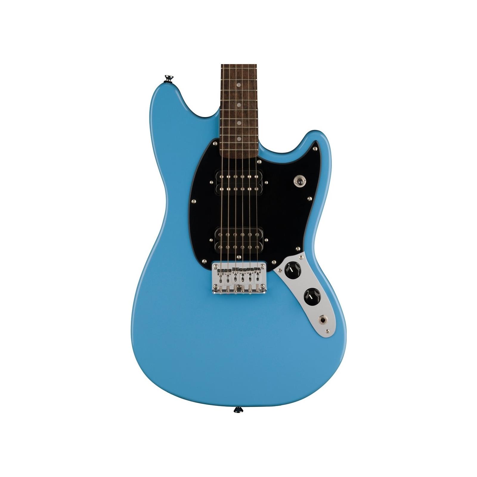 Squier Sonic Mustang HH, Laurel Fingerboard, Black Pickguard, California Blue
