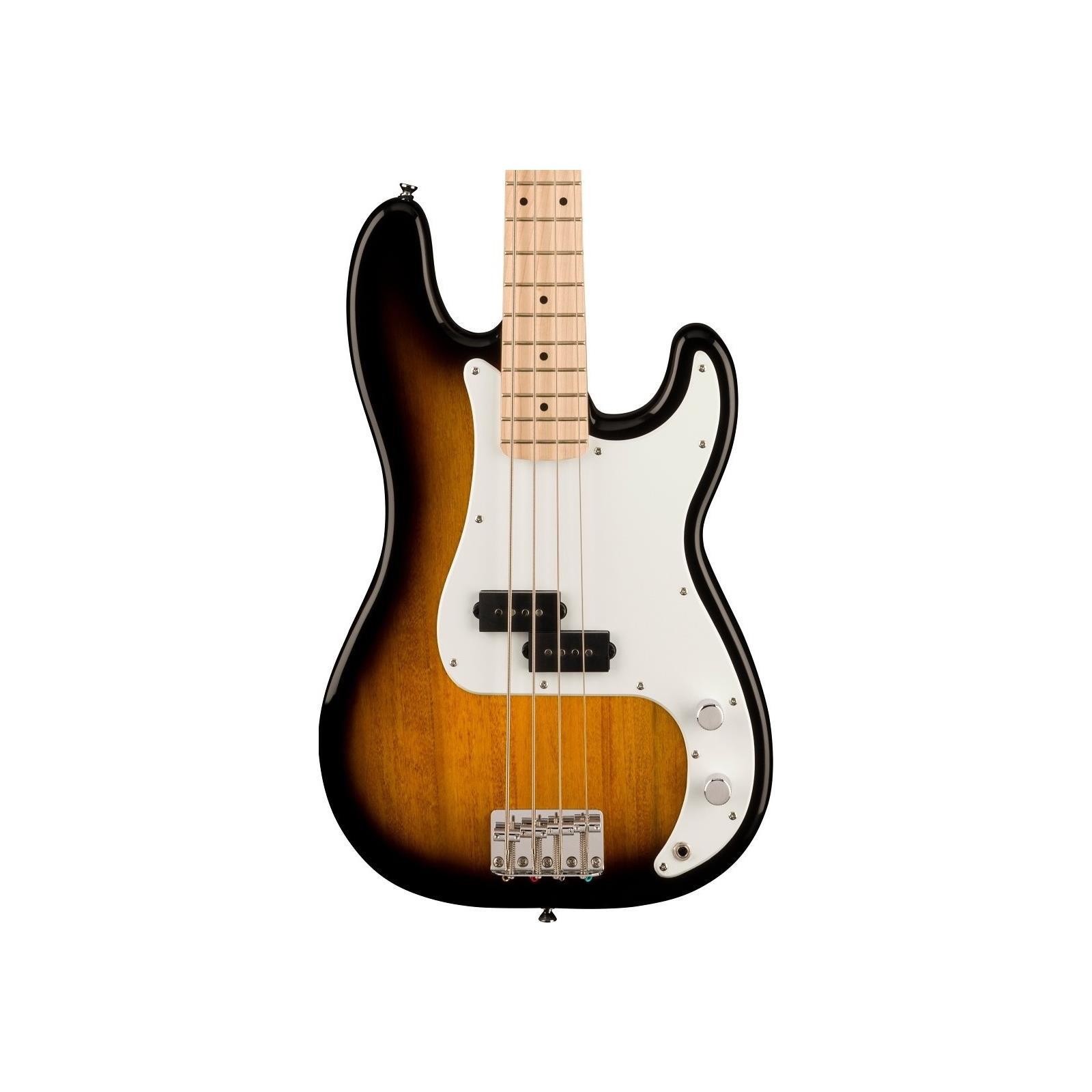 Squier Sonic Precision Bass, Maple Fingerboard, White Pickguard, 2-Color Sunburst