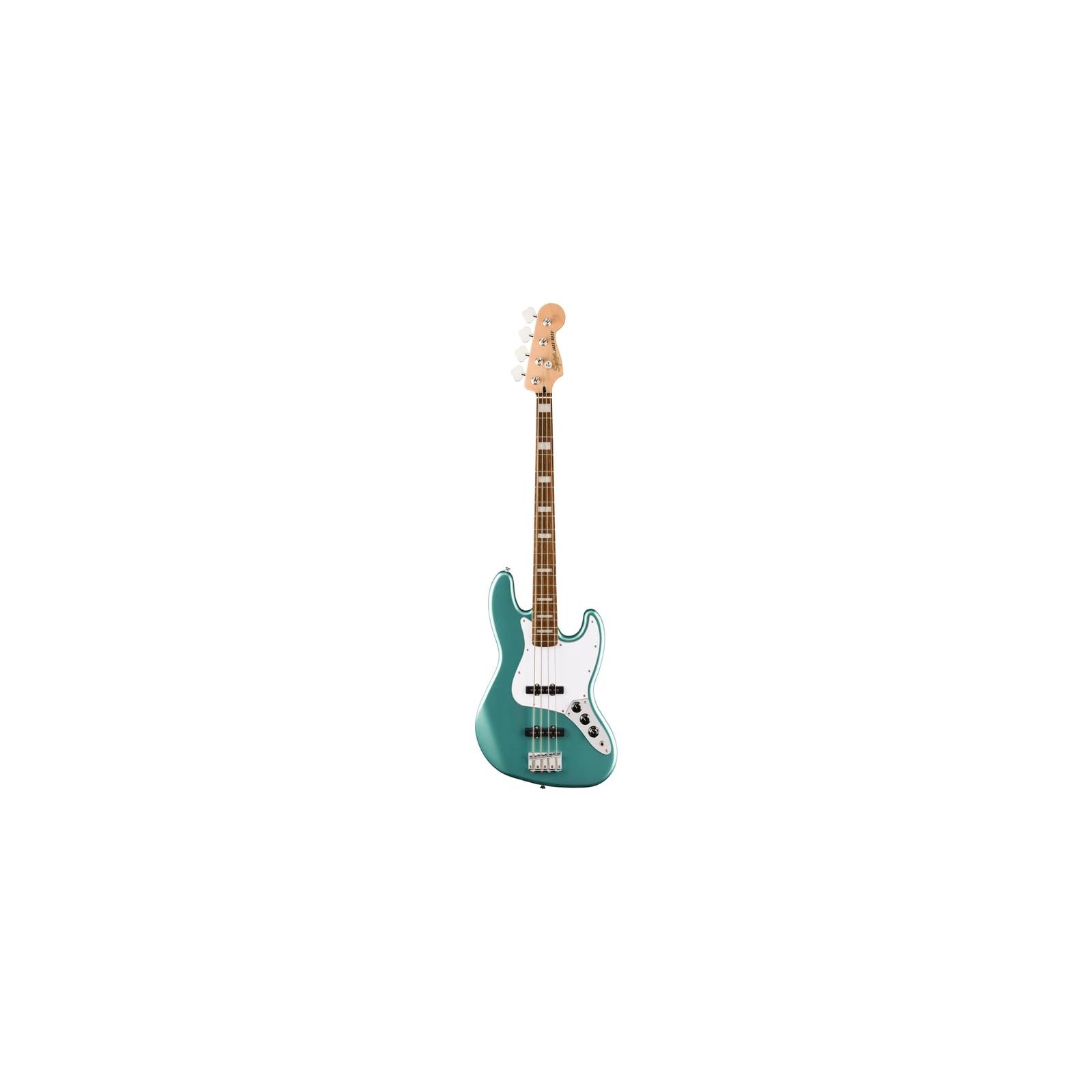 Squier Affinity Series Active Jazz Bass, Laurel Fingerboard, White Pickguard, Mystic Sea Foam Green