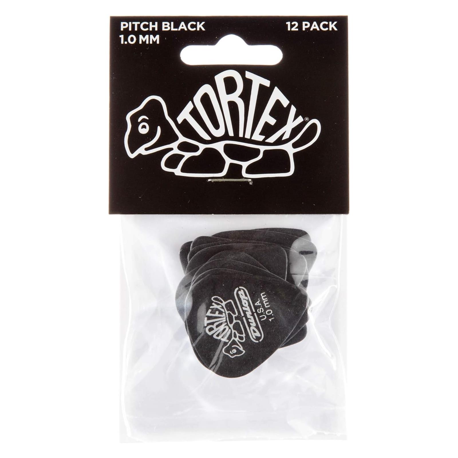Dunlop 1.0 Tortex Standard Pitch Black Pack 12